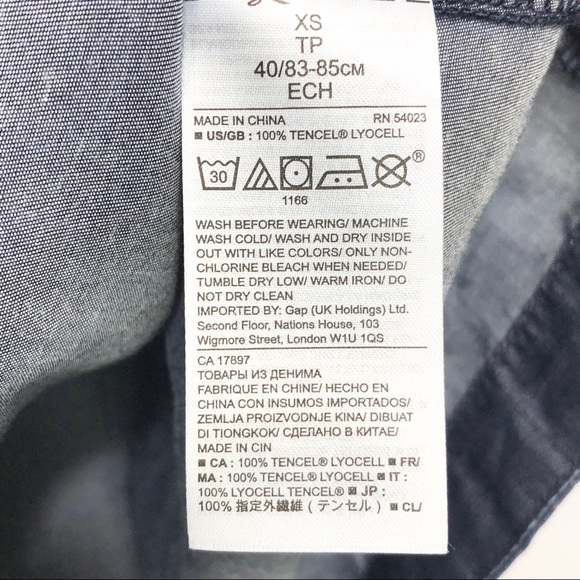 Banana Republic-Chambray Cold shoulder Top XS - Picture 7 of 7